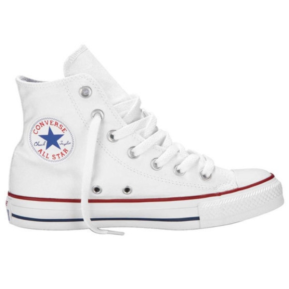 White Converse High Tops Sz 6